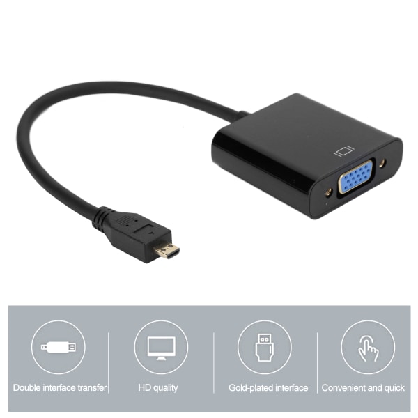 1080P Videokonverteradapter med strømforsyningsfunksjon for Raspberry Pi 4B
