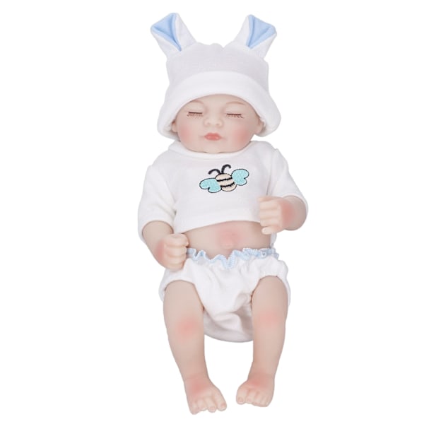 Simuleret baby pige dukke blød silikone stor hånd følelse vandtæt perfekt gave hjem legetøj dukke 28cm øjne lukning type