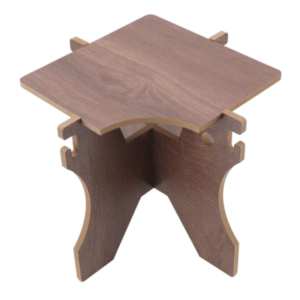 Hopfällbart förvaringsställ i MDF för utomhuscamping, hinkställ med mugghållare, design för vandring och picknick