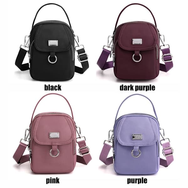 Dame Mini Skuldertaske Håndtasker Messenger Taske sort black