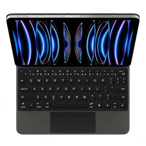 For iPad Pro 13 (2024) Magnetic Floating Bluetooth Keyboard + Leather Tablet Case
