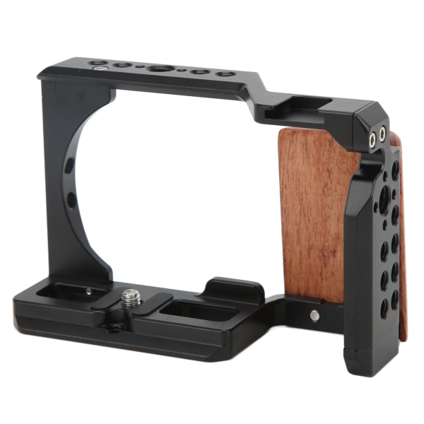 Kamerahäkki, videokuvaushäkki, alumiiniseoksesta valmistettu suojakotelo puisella kahvalla Sony ZVE10 -kameralle
