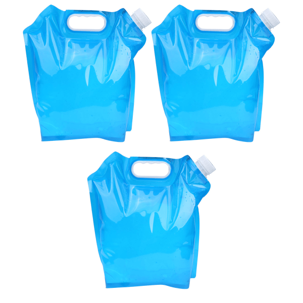 3 Stk 5L Dysepose med stor kapacitet Udendørs Sports Bærbar sammenfoldelig drikkevandspose