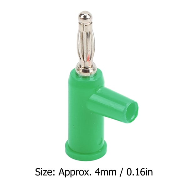 Lödfria Banankontakter - 10 st, ABS Mässing, Lykta Öppen Skruv, 4mm, Grön