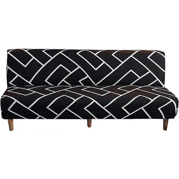 Armless Sofa Cover Stretch 2-Seater Sofa Bed Cover Foldable