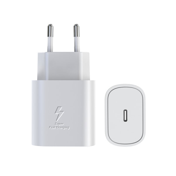 Hurtiglader 45W for Samsung USB-C med 1 meter datakabel + laderhode hvit 45W