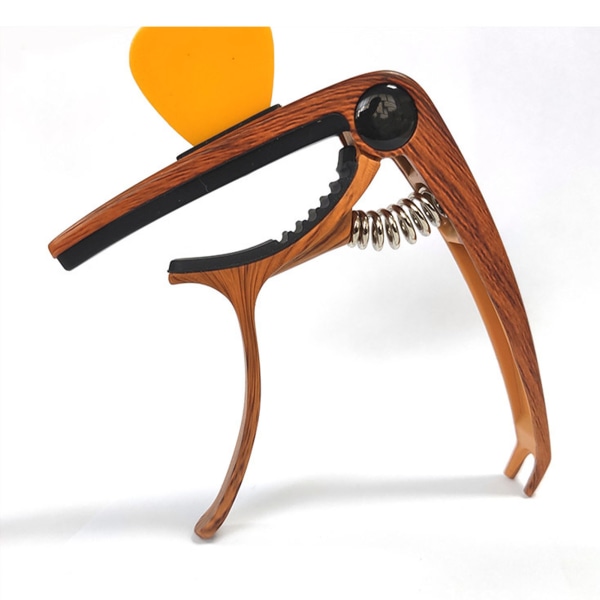 Gitarr Capo Snabbkoppling Tonändring Capo med Plektrumfack Tillbehör för Ukulele Banjo