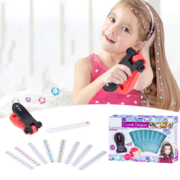 Hiusten kimalteleva lelusarja tytöille tee-se-itse -muotoilutyökalu, jossa on 8-osaisia ​​lahjoja lapsille