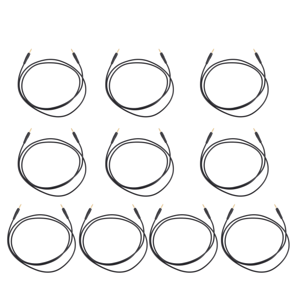 10 sett bananplugg testledning sveiset hann til hann testkabel for hjemmeindustrien 0,44 mm² svart