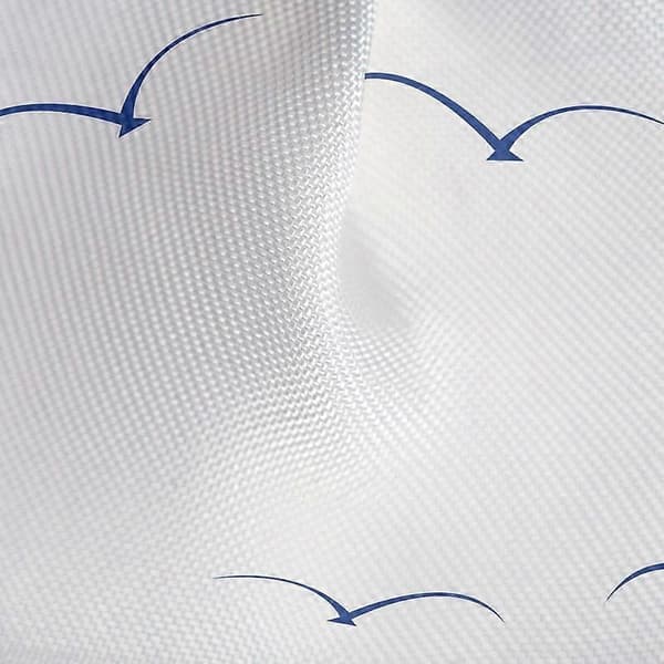 Duschdraperi 180x180cm Vattentät Textil Polyester 12 Ovala Ringar