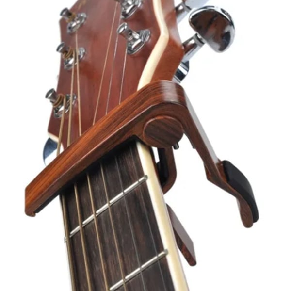 Gitarr Capo Snabbkoppling Tonändring Capo med Plektrumfack Tillbehör för Ukulele Banjo