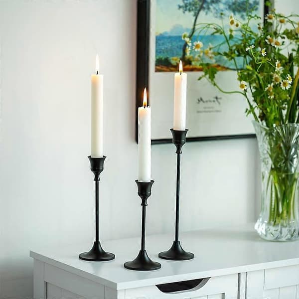 Candlestick Taper Candle Holders, Set of 3 Candlesticks
