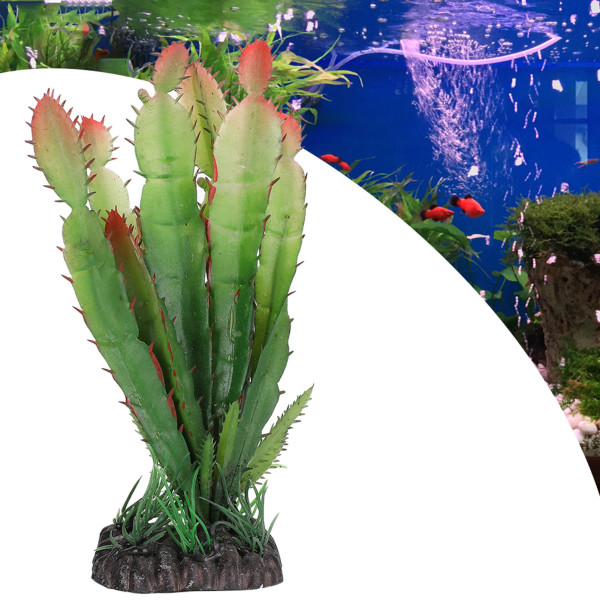 Simulering Plast Kaktus Plante Terrarium Krybdyr Levesteder Dekoration Hjem Indretning