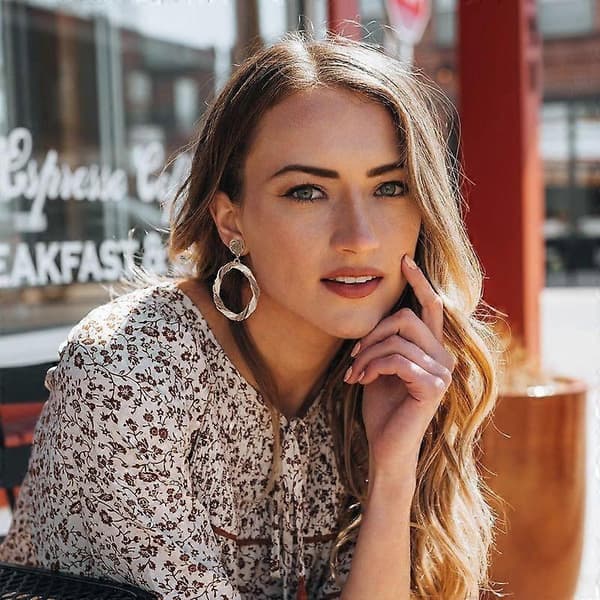 Geometric Rattan Earrings for Summer Beach Vacation