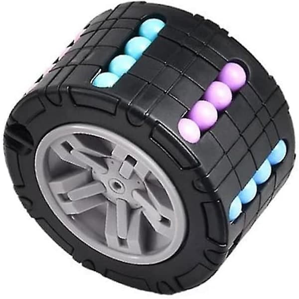 Magic Bean Cube Fidget Legetøj - Roterende Bønne Cube til Fingertryk og Stresslindring, Sort 1 stk