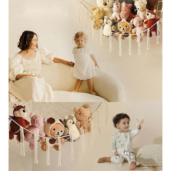 Storage Hammock or Net for Stuffed Animals - Large Toy Hammock