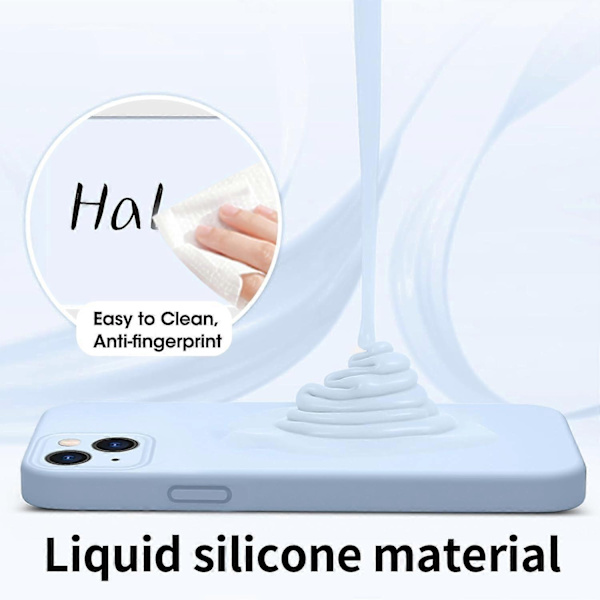 Liquid Silicone Case, Full Protective Covered Gel Rubber Slim Shockproof Case with Microfiber Lining, for iPhone 15 Case 6.1 inch