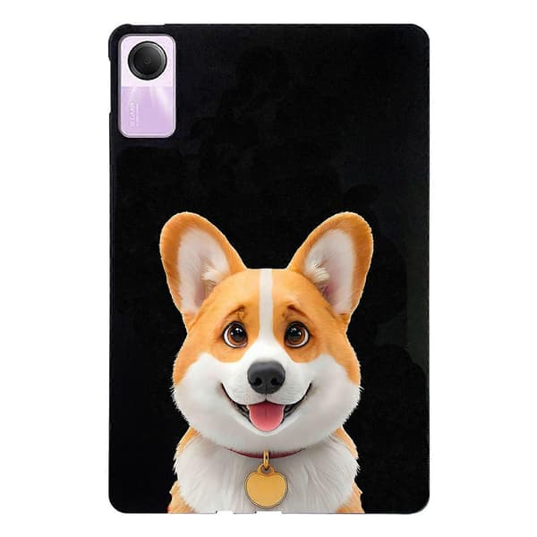 Case for Xiaomi Redmi Pad SE with Pattern Print, Slim TPU Tablet Protective Case - Corgi