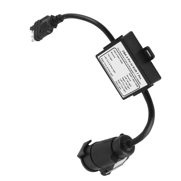 Trailer Connector Light Converter USA 4 Pin til EUR 7 Pin Adapter Stop/bremsesignal adskillelse