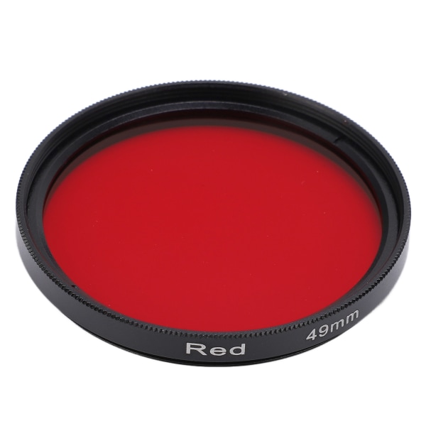 Kamera Vandtæt filter Fuld rødt objektivfilter Optisk glas til Nikon kameralinse 49mm