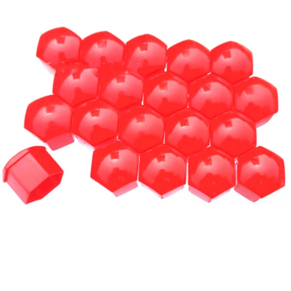 Cover - set med 20 st, dammsäker och dekorativ ABS-plast med insnäppning, 21 mm/0,83 tum red