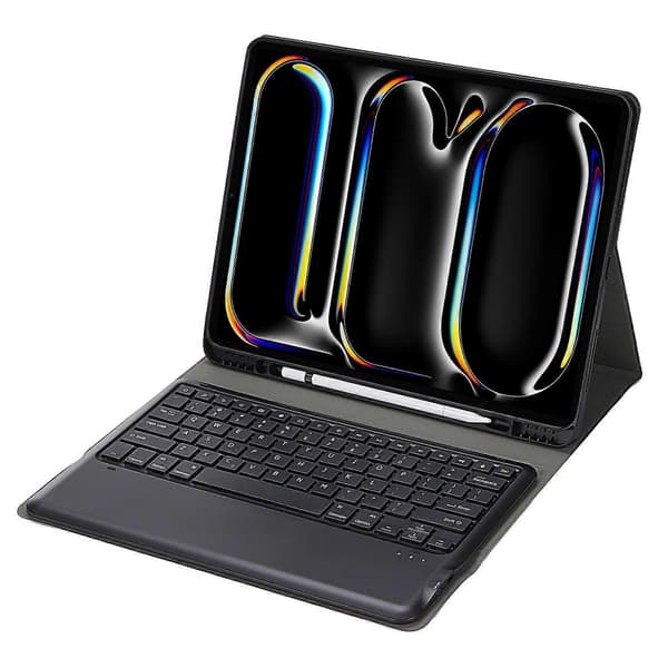 A14B Bluetooth Keyboard Case with Pen Holder for iPad Pro 13 (2024), Ultra-thin Tablet Case
