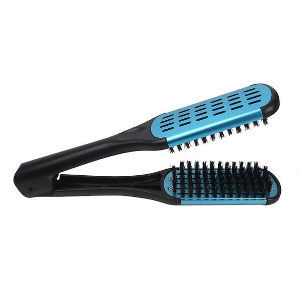 Professionell Bluehair Straightening Brush - Dubbelsidigt frisörverktyg