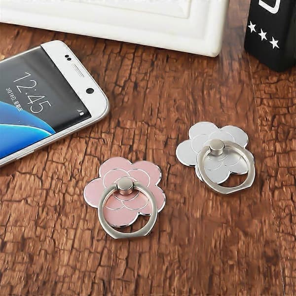 2 stk Mobilringholder Stativ Mobiltelefon Blomster Fingerring