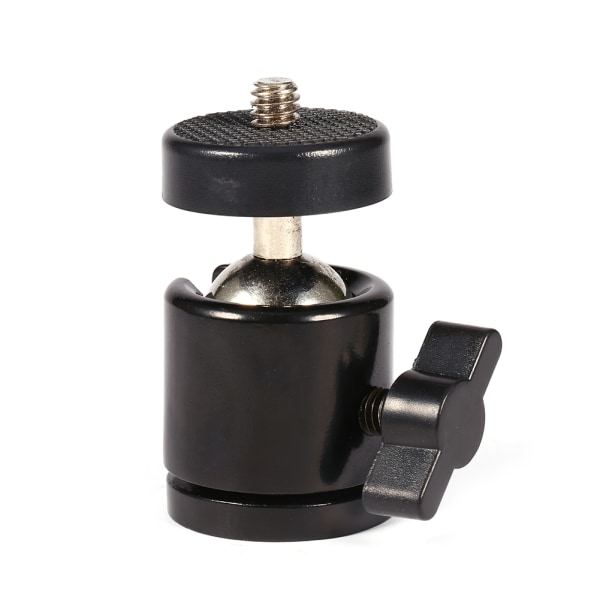 Ny 360° minikuglehovedbeslagsmontering til 1/4" kamerastativ & 3/8" flashholder