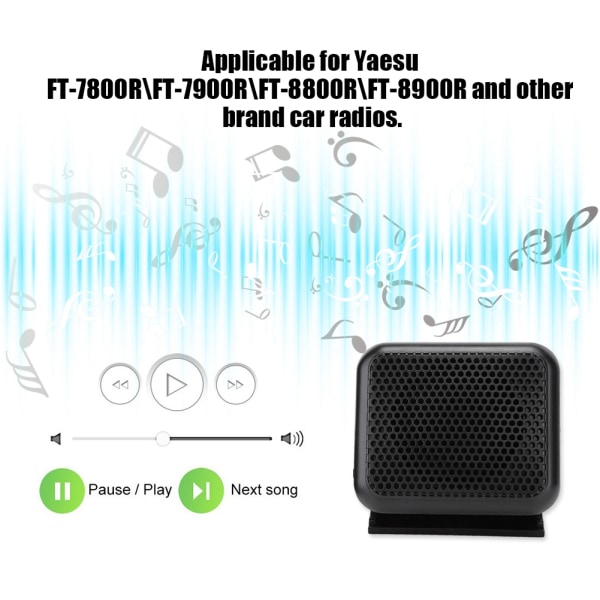 Mini bil mobil radio ekstern høyttaler for Yaesu FT-7800R\FT-7900R\FT-8800R\FT-8900R