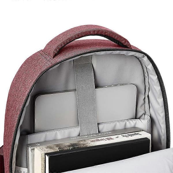 Laptop Ryggsäck, 15 Tums Notebook Datorfodral, Vinröd