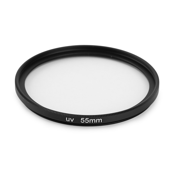 55 mm UV Ultra Violet Filter Glaslinsskydd för Canon Sony Nikon Pentax