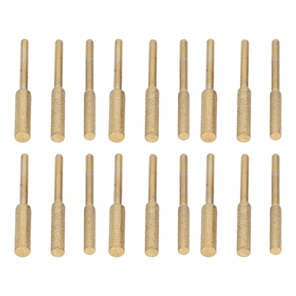 18 stk Ti-belagte slipesteiner for kjedesag - 4,0 mm, 4,8 mm og 5,5 mm