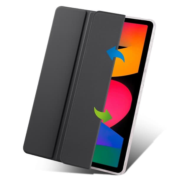 Etui til Xiaomi Redmi Pad SE, Tri-Fold Stativ Læder+TPU+Akryl Klar Bagside Tablet Beskyttelse