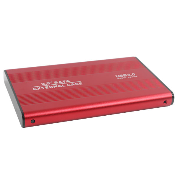 Harddisk kabinett 2,5 tommer 4 TB LED-indikasjon Aluminiumshus Hot-swapbar 5 Gbps USB 3.0-port eksternt HDD-deksel Rød