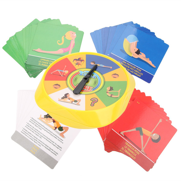 Yoga Pose børnekort interaktivt spil for forældre og børn