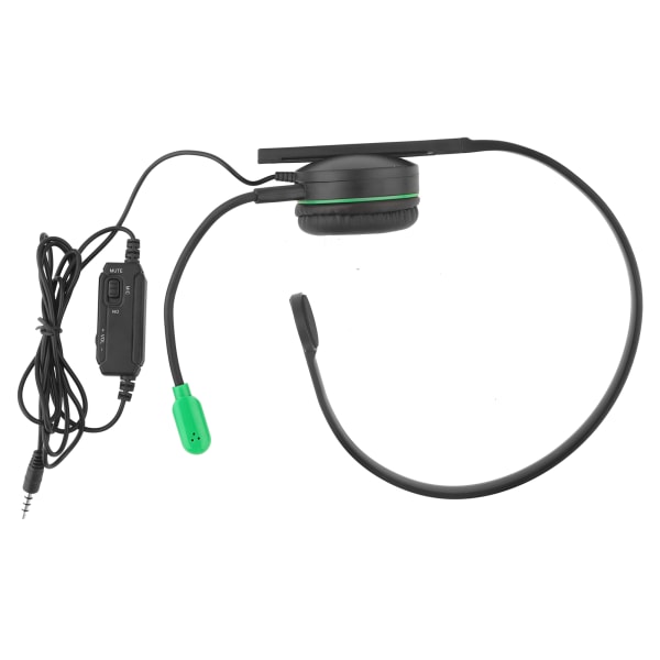Unilateral Headset Head Mounted Gaming Headphone til XBOX one Black Green