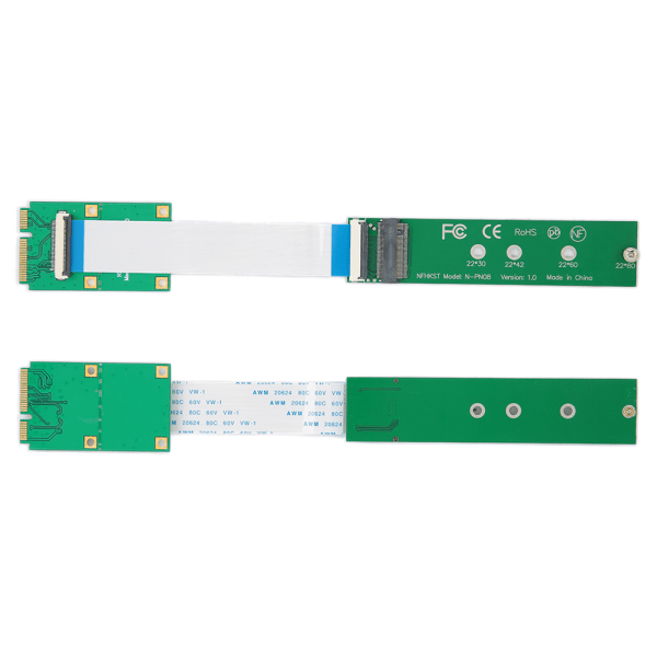 Adapterkort MINI PCIE til NVMe M.2 NGFF SSD-konverter for 2230/2242/2260/2280 M.2