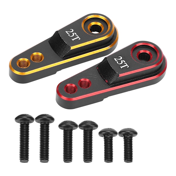 2 stk. 1/10 RC Bil Universal 25T M3 Aluminium Legering Styringsarm Servoarm til TRX4