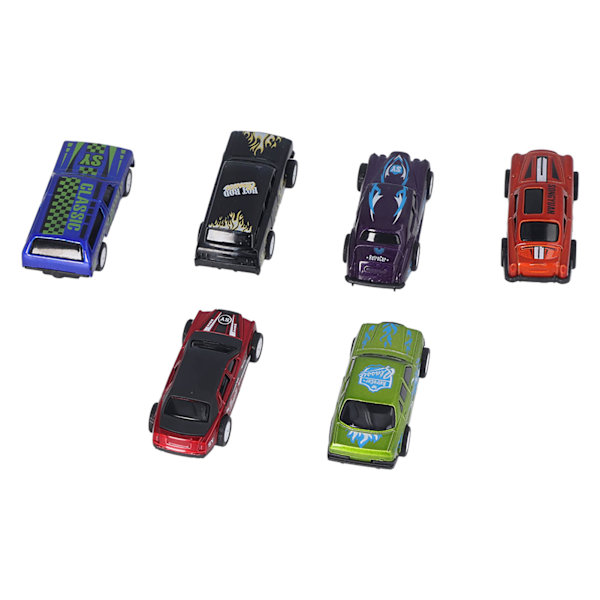 6-pack Leksaksbilar med Drag tillbaka, Zink-legering, Drag tillbaka Racing Bilmodell Leksak för över 3 år