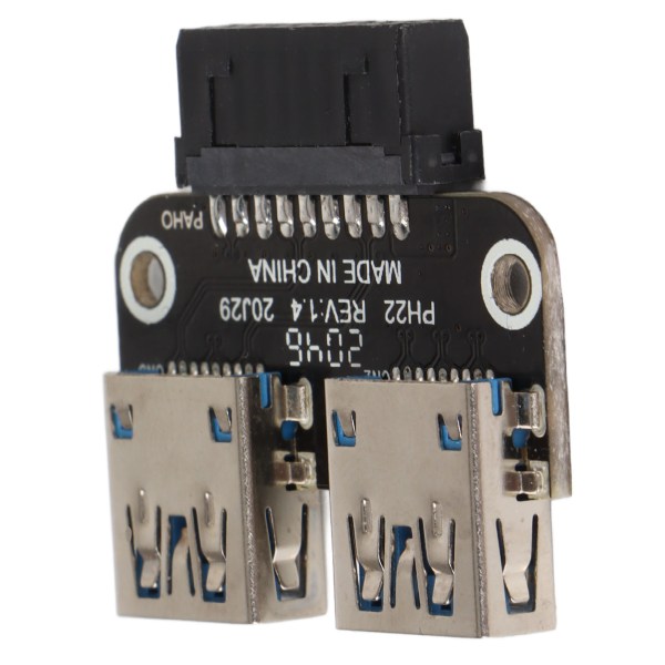 USB -adapter 20-stift till dubbla USB3.0 USB3.1 Bra elektrisk konduktivitet Kontaktomvandlare