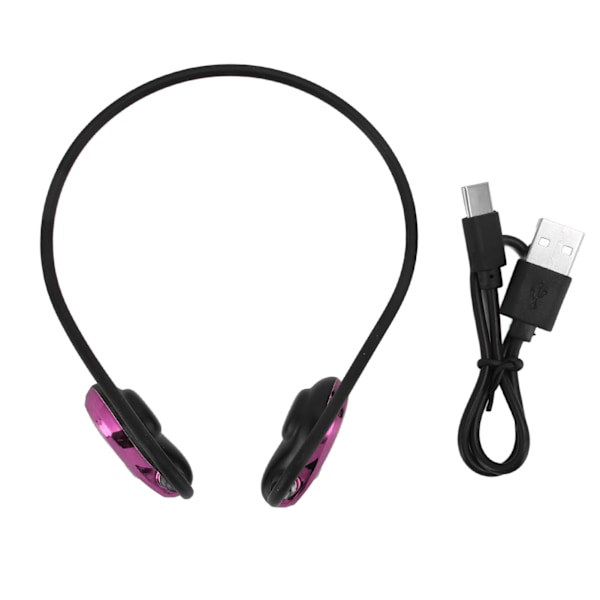 Öppna Öronhörlurar Multifunktionella Stereo Ljud Brusreducerande Trådlösa Bluetooth 5.3 Hörlurar för Sport Löpning Daglig Lila