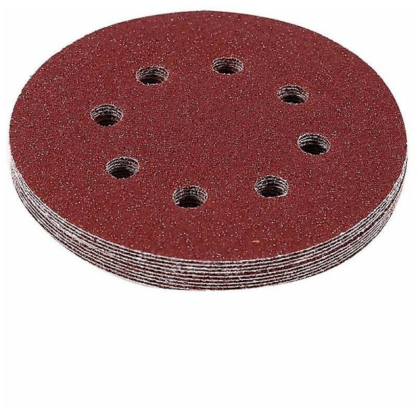 5 Inch 8 Hole Sanding Discs - Pack of 10, Hook and Loop Sandpaper for Orbital Sander - Random (1500)