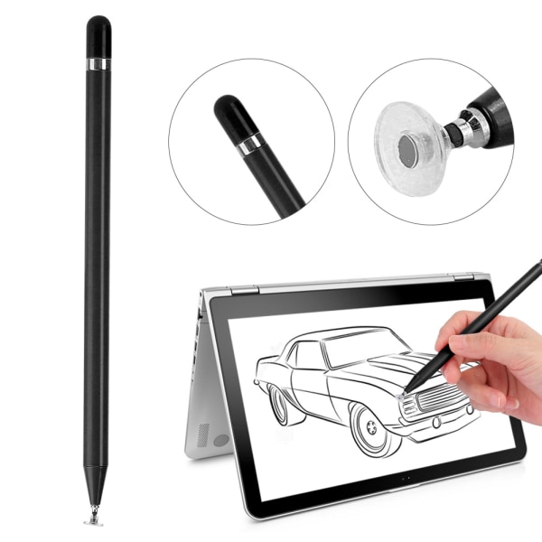 Skärm Touch Penna Tablet Stylus Ritning Kapacitiv Penna Universal för Android/iOS Smart Phone TabletSvart