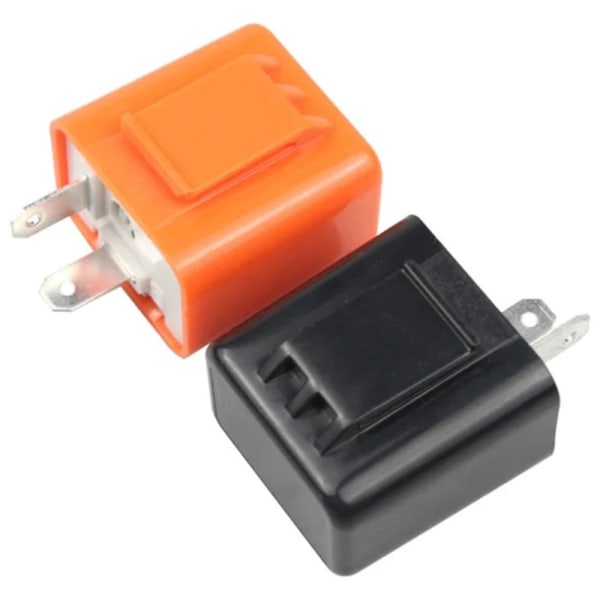 Justerbart 12V 2 Pin Frequency LED Flash Relay Orange orange color