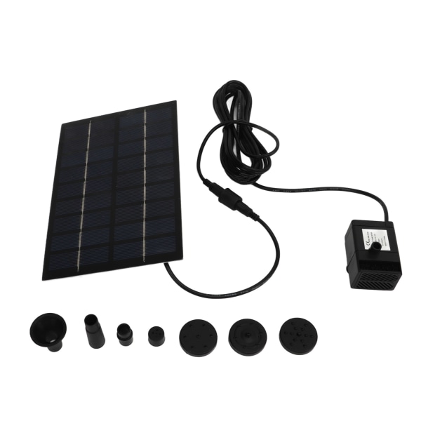 Solcelledrevet vandpumpe sæt 9V 1.8W nem montering anti-tilstopning mesh solcelledrevet dam pumpe med dyser til have pool dekoration