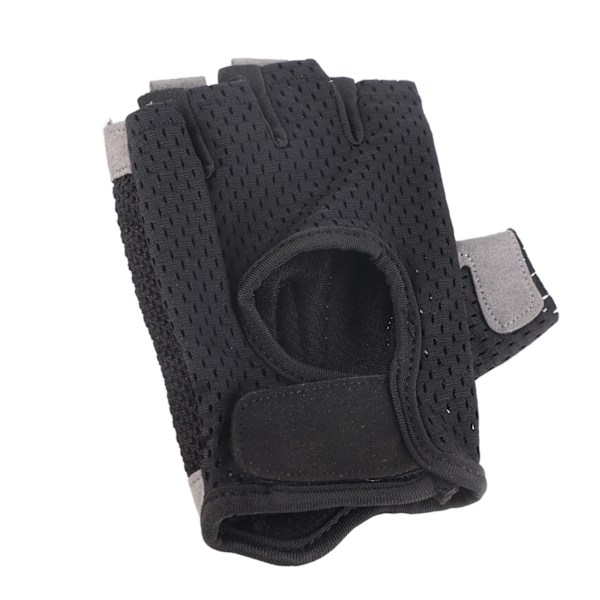 Träningshandskar för Fitness, Armbands Handskar för Män och Kvinnor, Handskar för Styrketräning, Cykling, Träning, Halvfinger, Svart M