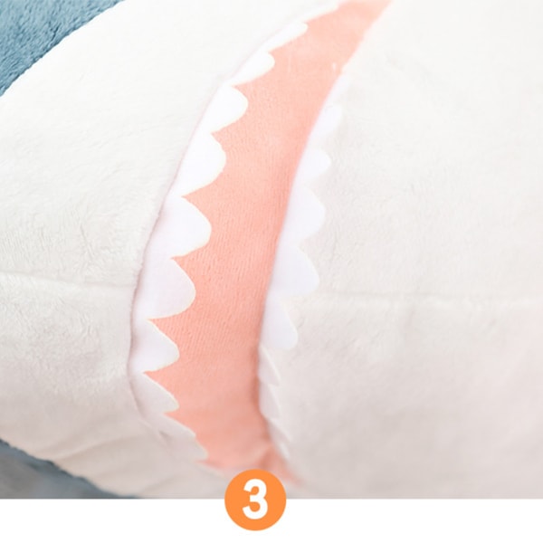 Shark Tyynyt Täytetyt Eläin Pehmo Pehmeä Pörröinen Hauskoja Lahjoja Rohkeiden poikien ja Tyttöjen Huoneeseen Shark Decor Sininen 45cm/17.72in