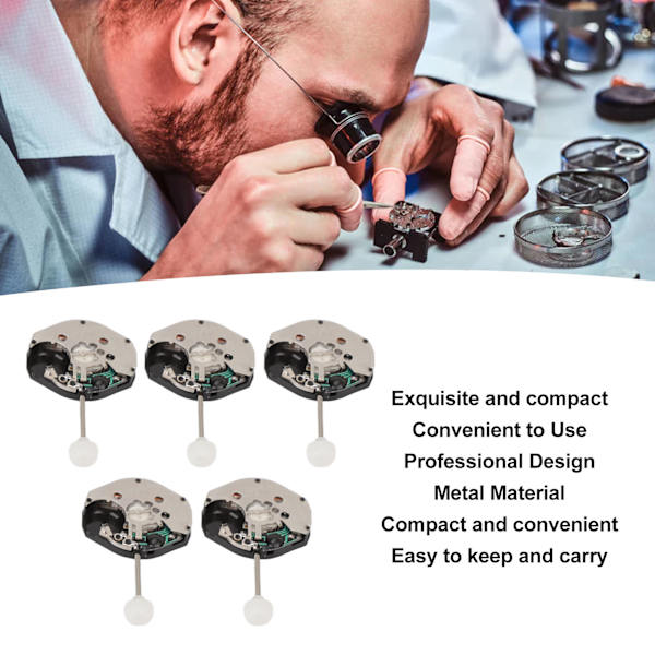 5st Set Klockurverk Klocka Quartz Urverk Ersätt SL68 Reparationer Klockverktyg Tillbehörsdelar