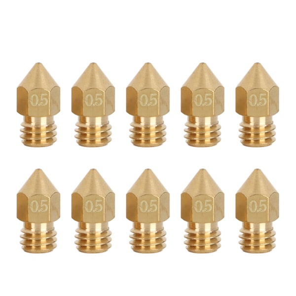 20 stk. MK8 Dyse Kit 1.75mm M6 Gjenget Polerte Ekstruderdyser med Oppbevaringsboks for 3D-skriver Erstatning 0.5mm